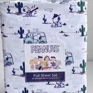 Peanuts Snoopy Woodstock Camping FULL Size Sheet Set (Van Life Cactus)